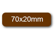 wereinaristea EtichetteAutoadesive 70x20mm(20x70) Carta MARRONE adesivo permanente, su foglietti da cm 15,2x12,5. 10 etichette per foglietto.