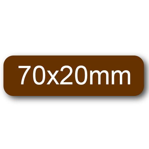wereinaristea EtichetteAutoadesive 70x20mm(20x70) Carta MARRONE adesivo permanente, su foglietti da cm 15,2x12,5. 10 etichette per foglietto.