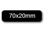 wereinaristea EtichetteAutoadesive 70x20mm(20x70) Carta NERO adesivo permanente, su foglietti da cm 15,2x12,5. 10 etichette per foglietto sog10044ne