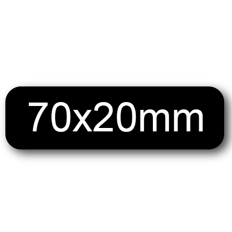 wereinaristea EtichetteAutoadesive 70x20mm(20x70) Carta NERO adesivo permanente, su foglietti da cm 15,2x12,5. 10 etichette per foglietto.