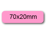 wereinaristea EtichetteAutoadesive 70x20mm(20x70) Carta ROSA, adesivo permanente, su foglietti da cm 15,2x12,5. 10 etichette per foglietto.