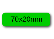 wereinaristea EtichetteAutoadesive 70x20mm(20x70) Carta VERDE, adesivo permanente, su foglietti da cm 15,2x12,5. 10 etichette per foglietto.