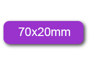 wereinaristea EtichetteAutoadesive 70x20mm(20x70) Carta VIOLA, adesivo permanente, su foglietti da cm 15,2x12,5. 10 etichette per foglietto sog10044vi