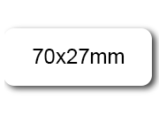 wereinaristea EtichetteAutoadesive 70x27mm(27x70) Carta BIANCO, adesivo permanente, su foglietti da cm 15,2x12,5. 8 etichette per foglietto SOG10045