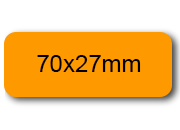 wereinaristea EtichetteAutoadesive 70x27mm(27x70) Carta ARANCIONE, adesivo permanente, su foglietti da cm 15,2x12,5. 8 etichette per foglietto sog10045ar