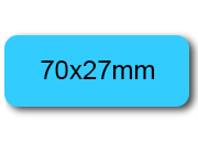 wereinaristea EtichetteAutoadesive 70x27mm(27x70) Carta AZZURRO, adesivo permanente, su foglietti da cm 15,2x12,5. 8 etichette per foglietto.