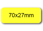 wereinaristea EtichetteAutoadesive 70x27mm(27x70) Carta GIALLO, adesivo permanente, su foglietti da cm 15,2x12,5. 8 etichette per foglietto sog10045gi