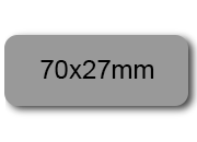 wereinaristea EtichetteAutoadesive 70x27mm(27x70) Carta GRIGIO, adesivo permanente, su foglietti da cm 15,2x12,5. 8 etichette per foglietto sog10045gr