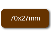 wereinaristea EtichetteAutoadesive 70x27mm(27x70) Carta MARRONE, adesivo permanente, su foglietti da cm 15,2x12,5. 8 etichette per foglietto.
