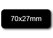 wereinaristea EtichetteAutoadesive 70x27mm(27x70) Carta NERO, adesivo permanente, su foglietti da cm 15,2x12,5. 8 etichette per foglietto.