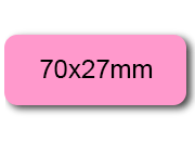 wereinaristea EtichetteAutoadesive 70x27mm(27x70) Carta ROSA, adesivo permanente, su foglietti da cm 15,2x12,5. 8 etichette per foglietto sog10045rs