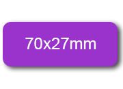 wereinaristea EtichetteAutoadesive 70x27mm(27x70) Carta VIOLA, adesivo permanente, su foglietti da cm 15,2x12,5. 8 etichette per foglietto.