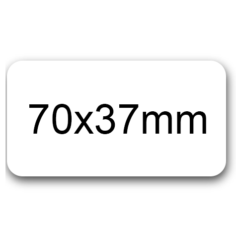 wereinaristea EtichetteAutoadesive 70x37mm(37x70) Carta BIANCO, adesivo permanente, su foglietti da cm 15,2x12,5. 6 etichette per foglietto.