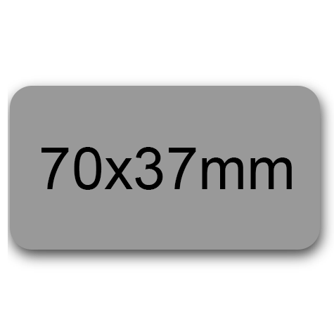 wereinaristea EtichetteAutoadesive 70x37mm(37x70) Carta GRIGIO, adesivo permanente, su foglietti da cm 15,2x12,5. 6 etichette per foglietto.