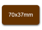wereinaristea EtichetteAutoadesive 70x37mm(37x70) Carta MARRONE, adesivo permanente, su foglietti da cm 15,2x12,5. 6 etichette per foglietto.