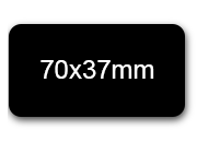 wereinaristea EtichetteAutoadesive 70x37mm(37x70) Carta NERO, adesivo permanente, su foglietti da cm 15,2x12,5. 6 etichette per foglietto.