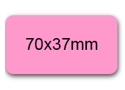 wereinaristea EtichetteAutoadesive 70x37mm(37x70) Carta ROSA, adesivo permanente, su foglietti da cm 15,2x12,5. 6 etichette per foglietto.