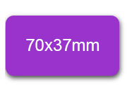wereinaristea EtichetteAutoadesive 70x37mm(37x70) Carta VIOLA, adesivo permanente, su foglietti da cm 15,2x12,5. 6 etichette per foglietto sog10046vi
