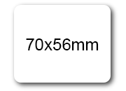 wereinaristea EtichetteAutoadesive 70x56mm(56x70) Carta BIANCO, adesivo permanente, su foglietti da cm 15,2x12,5. 4 etichette per foglietto.