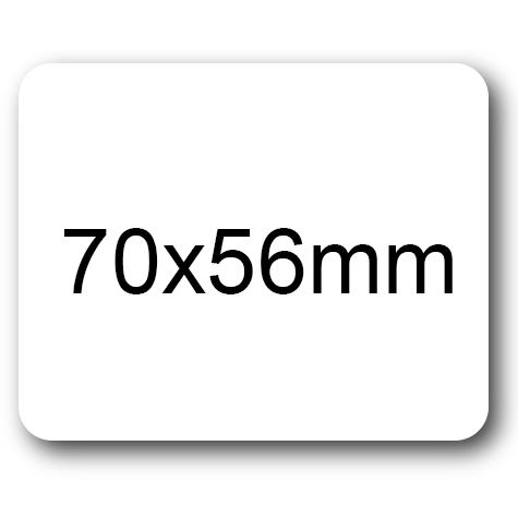 wereinaristea EtichetteAutoadesive 70x56mm(56x70) Carta BIANCO, adesivo RIMOVIBILE, su foglietti da cm 15,2x12,5. 4 etichette per foglietto.