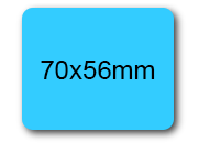 wereinaristea Etichette autoadesive mm 70x56 (56x70) AZZURRO, adesivo permanente, su foglietti da cm 15,2x12,5. 4 etichette per foglietto.