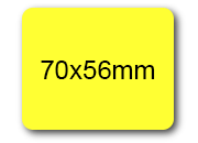 wereinaristea Etichette autoadesive mm 70x56 (56x70) GIALLO, adesivo permanente, su foglietti da cm 15,2x12,5. 4 etichette per foglietto sog10047gi