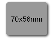 wereinaristea Etichette autoadesive mm 70x56 (56x70) GRIGIO, adesivo permanente, su foglietti da cm 15,2x12,5. 4 etichette per foglietto.