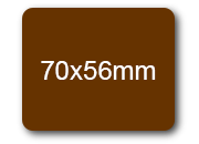 wereinaristea Etichette autoadesive mm 70x56 (56x70) MARRONE adesivo permanente, su foglietti da cm 15,2x12,5. 4 etichette per foglietto sog10047ma