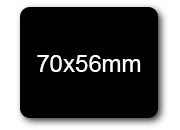 wereinaristea Etichette autoadesive mm 70x56 (56x70) NERO, adesivo permanente, su foglietti da cm 15,2x12,5. 4 etichette per foglietto sog10047ne