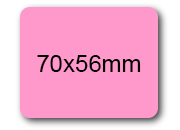 wereinaristea Etichette autoadesive mm 70x56 (56x70) ROSA, adesivo permanente, su foglietti da cm 15,2x12,5. 4 etichette per foglietto.