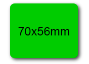 wereinaristea Etichette autoadesive mm 70x56 (56x70) VERDE, adesivo permanente, su foglietti da cm 15,2x12,5. 4 etichette per foglietto sog10047ve