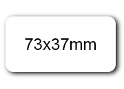 wereinaristea EtichetteAutoadesive 73x37mm(37x73) Carta BIANCO, adesivo permanente, su foglietti da cm 15,2x12,5. 6 etichette per foglietto.