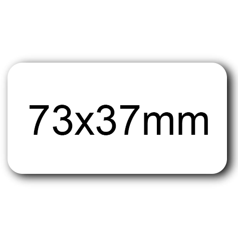 wereinaristea EtichetteAutoadesive 73x37mm(37x73) Carta BIANCO, adesivo RIMOVIBILE, su foglietti da cm 15,2x12,5. 6 etichette per foglietto.