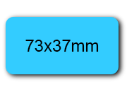 wereinaristea EtichetteAutoadesive 73x37mm(37x73) Carta AZZURRO, adesivo permanente, su foglietti da cm 15,2x12,5. 6 etichette per foglietto.