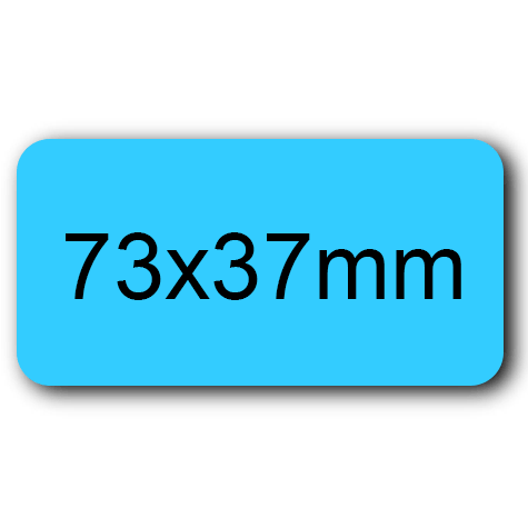 wereinaristea EtichetteAutoadesive 73x37mm(37x73) Carta AZZURRO, adesivo permanente, su foglietti da cm 15,2x12,5. 6 etichette per foglietto.