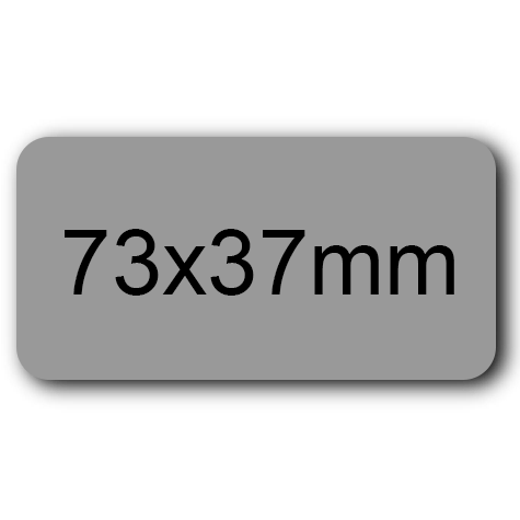 wereinaristea EtichetteAutoadesive 73x37mm(37x73) Carta GRIGIO, adesivo permanente, su foglietti da cm 15,2x12,5. 6 etichette per foglietto.