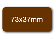 wereinaristea EtichetteAutoadesive 73x37mm(37x73) Carta MARRONE adesivo permanente, su foglietti da cm 15,2x12,5. 6 etichette per foglietto sog10048ma