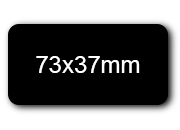 wereinaristea EtichetteAutoadesive 73x37mm(37x73) Carta NERO, adesivo permanente, su foglietti da cm 15,2x12,5. 6 etichette per foglietto sog10048ne
