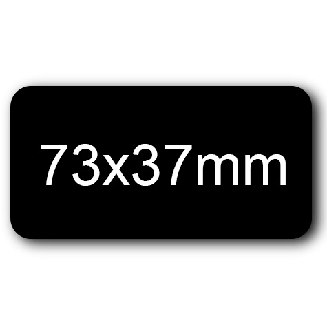 wereinaristea EtichetteAutoadesive 73x37mm(37x73) Carta NERO, adesivo permanente, su foglietti da cm 15,2x12,5. 6 etichette per foglietto.