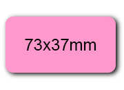 wereinaristea EtichetteAutoadesive 73x37mm(37x73) Carta ROSA adesivo permanente, su foglietti da cm 15,2x12,5. 6 etichette per foglietto.