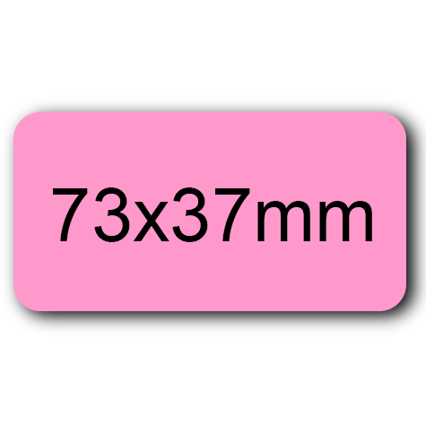 wereinaristea EtichetteAutoadesive 73x37mm(37x73) Carta ROSA adesivo permanente, su foglietti da cm 15,2x12,5. 6 etichette per foglietto.