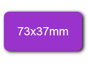 wereinaristea EtichetteAutoadesive 73x37mm(37x73) Carta VIOLA, adesivo permanente, su foglietti da cm 15,2x12,5. 6 etichette per foglietto.