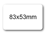 wereinaristea EtichetteAutoadesive 83x53mm(53x83) Carta BIANCO, adesivo permanente, su foglietti da cm 15,2x12,5. 3 etichette per foglietto.