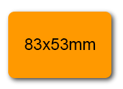 wereinaristea Etichette autoadesive mm 83x53 (53x83) ARANCIONE, adesivo permanente, su foglietti da cm 15,2x12,5. 3 etichette per foglietto sog10049ar