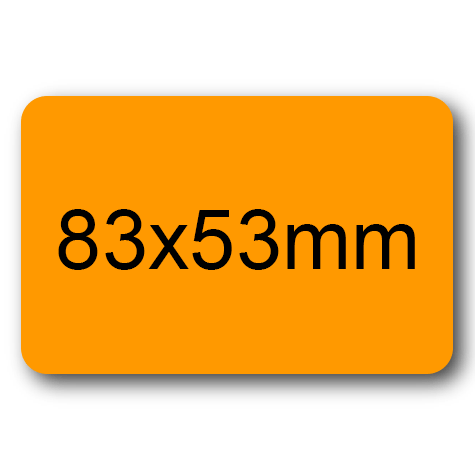 wereinaristea Etichette autoadesive mm 83x53 (53x83) ARANCIONE, adesivo permanente, su foglietti da cm 15,2x12,5. 3 etichette per foglietto.