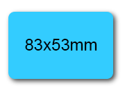 wereinaristea Etichette autoadesive mm 83x53 (53x83) AZZURRO, adesivo permanente, su foglietti da cm 15,2x12,5. 3 etichette per foglietto sog10049az
