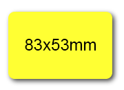 wereinaristea Etichette autoadesive mm 83x53 (53x83) GIALLO, adesivo permanente, su foglietti da cm 15,2x12,5. 3 etichette per foglietto sog10049gi