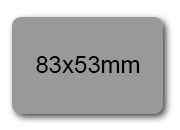 wereinaristea Etichette autoadesive mm 83x53 (53x83) GRIGIO, adesivo permanente, su foglietti da cm 15,2x12,5. 3 etichette per foglietto sog10049gr
