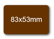 wereinaristea Etichette autoadesive mm 83x53 (53x83) MARRONE, adesivo permanente, su foglietti da cm 15,2x12,5. 3 etichette per foglietto sog10049ma