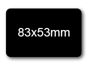 wereinaristea Etichette autoadesive mm 83x53 (53x83) NERO, adesivo permanente, su foglietti da cm 15,2x12,5. 3 etichette per foglietto sog10049ne